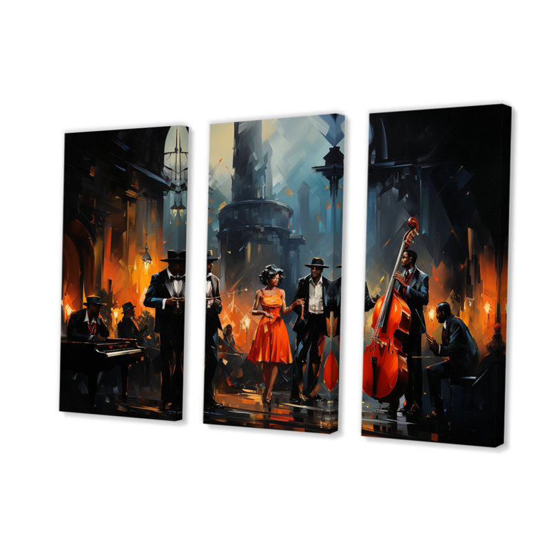 «Music In Harlems III», 3 pièces, H 28 po x l 36 po x P 1 po
