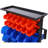 26" W Dual-Sided Mobile Metal Frame Plastic Bin Rack, With 2 Locking Wheels 6-Tier And 60-Bin Storage Rack