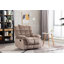 Fauteuil inclinable Abiona rembourré et rembourré à siège simple avec appui-tête et dossier épais (brun clair)