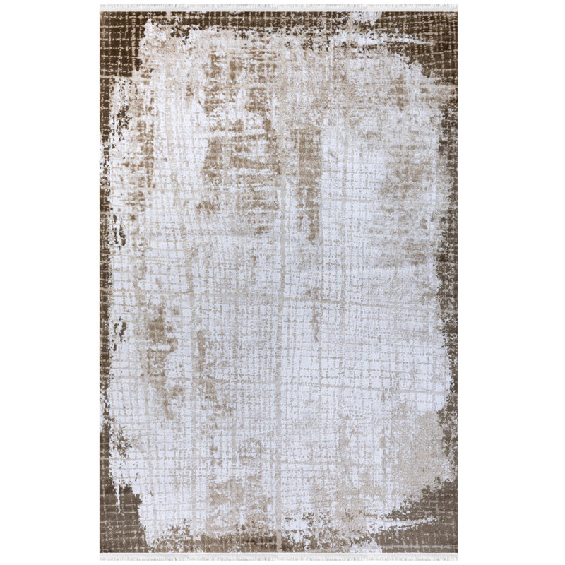 Tapis rectangulaire en acrylique tissé à la machine Mowrystown, Rectangle 3 pi 11 po x 5 pi 11 po