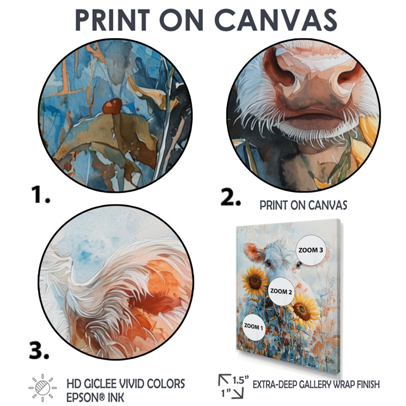 Doerschuk - animaux, art mural, H 32 po x l 24 po, Reproduction encadrée d'une seule photo, Blanc