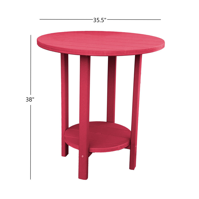 Gloridine Outdoor Pub Table, Cranberry