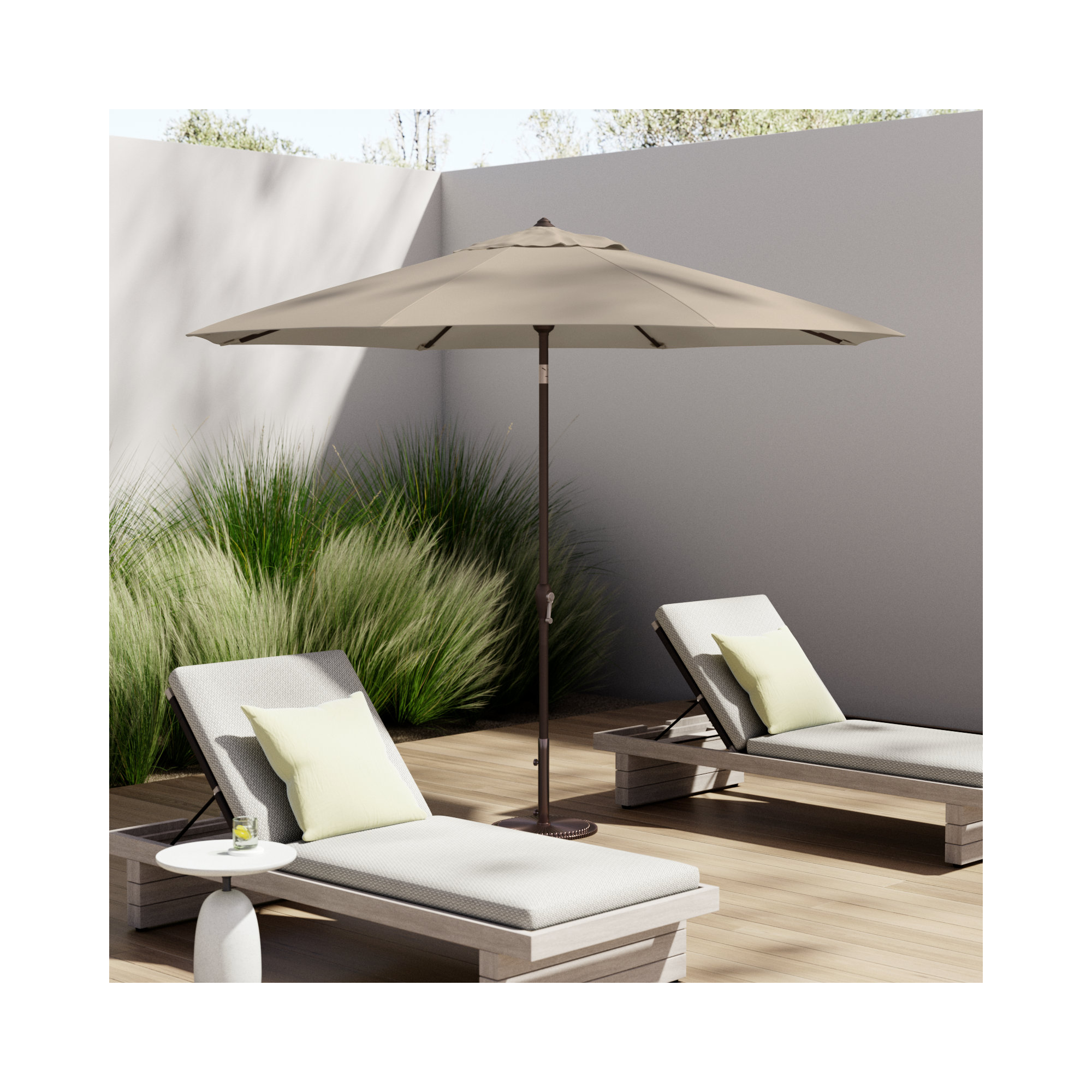 Colete 9' Market Sunbrella® Umbrella, Astoria Sunset, Bronze