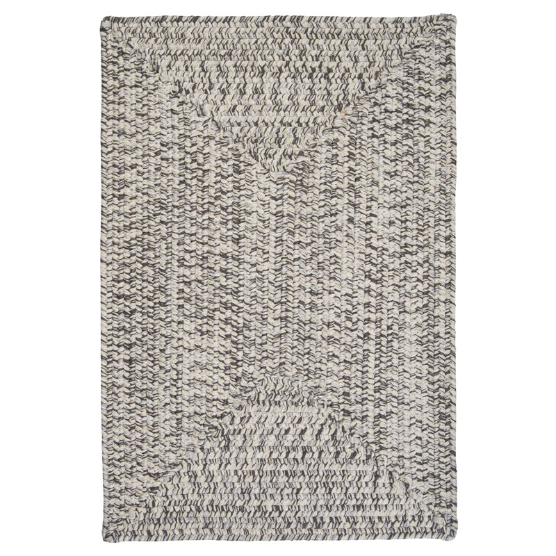 Tapis réversible argent pour l'intérieur et l'extérieur Tabb, Rectangle 5 pi x 8 pi