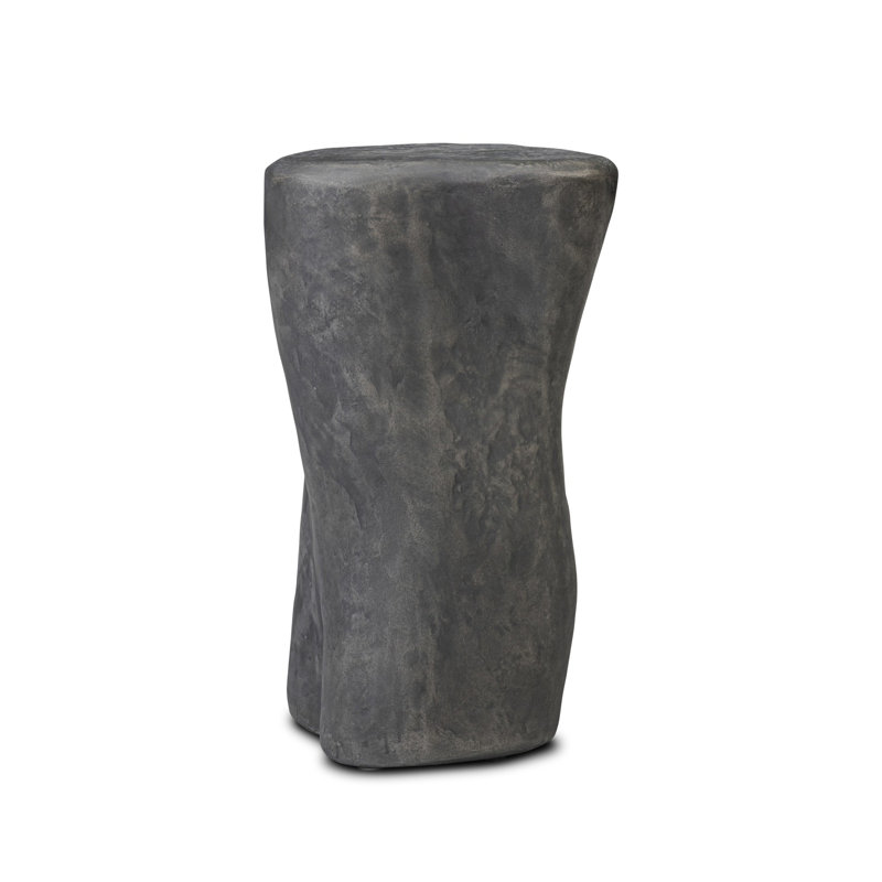 Bomba Tall End Table-Textured Black Concrete