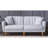 Modern 3-Seat Sofa-Bed, Grey Linen Upholstery, 80.7 x 33.5 x 33.5 inches | Hornbeam Wood & Metal Frame, Wooden Legs (6.7 inches) | Comfortable 28 DNS Foam, Perfect for Small Spaces & Guest Rooms-1892559491