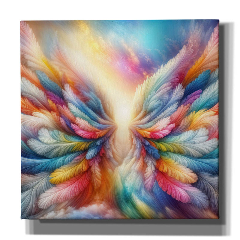  «Wings Of Light 2» par Rey Klimt, art mural sur toile, H 37 po x l 37 po