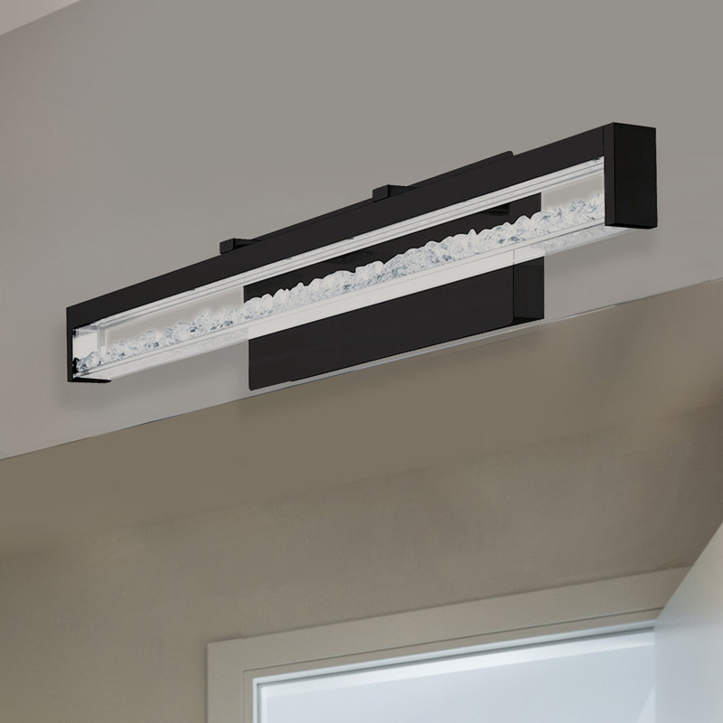 Éclairage pour salle de bain à intensité variable à 1 lumière DEL noir mat Treston