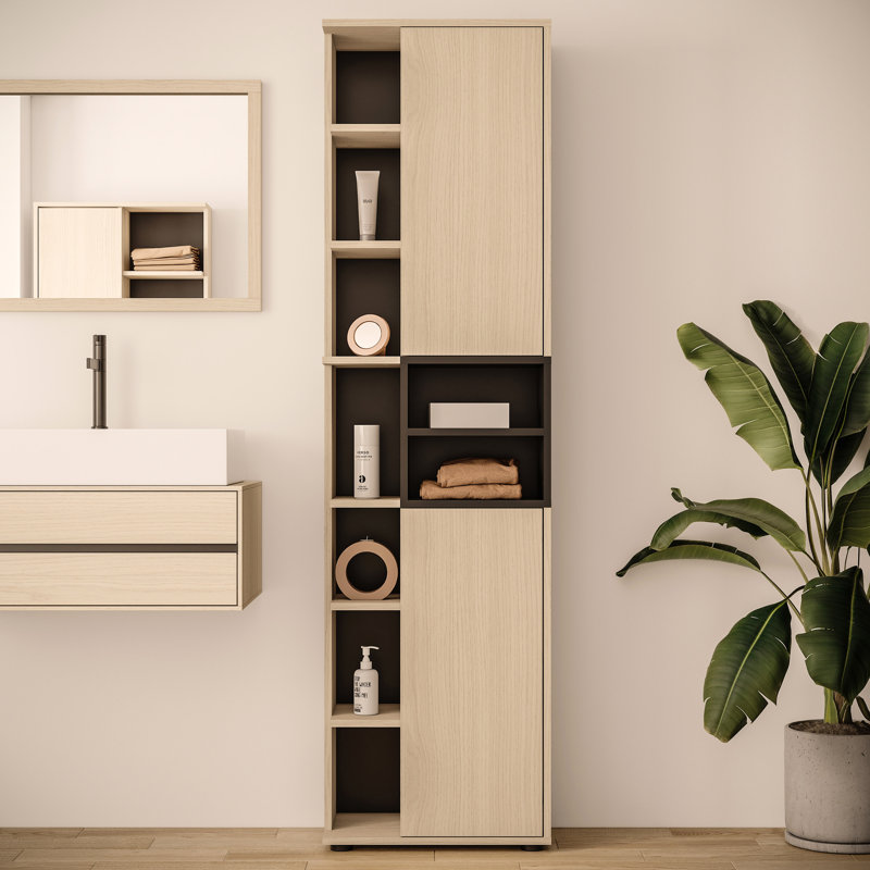 Shealee Linen Cabinet, Black