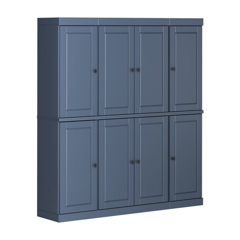 Kyrrah 100% Solid Wood Tall Kitchen Pantry Cabinet with Doors & 2 Drawers, Adjustable Shelves, Modular Kitchen Storage Cabinet, 65" W x 71.5" H