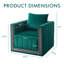 Fauteuil demi-tonneau pivotant rembourré (ensemble de 2)-734529280
