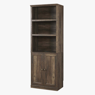 1 Doors Bookshelf With USB Port And 3 Open Shelves Bookcase Side Cabinet Storage Shelves by Latitude Run