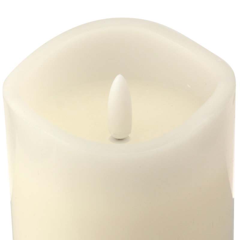 Ensemble de bougies pilier 6 pièces Jhara, Crème, H 4 po x l 3 po x P 3 po