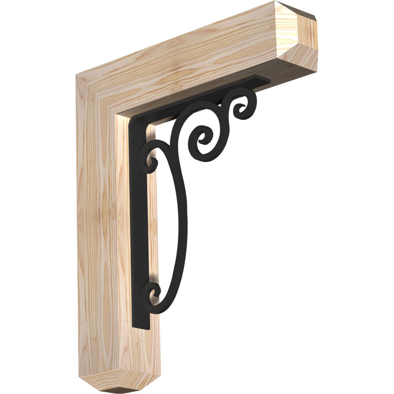 Support simple Ironcrest de 4 po Avery, H 23 po x P 20 po, Sapin de Douglas l 3 1/2 po x T 4 po (lisse)