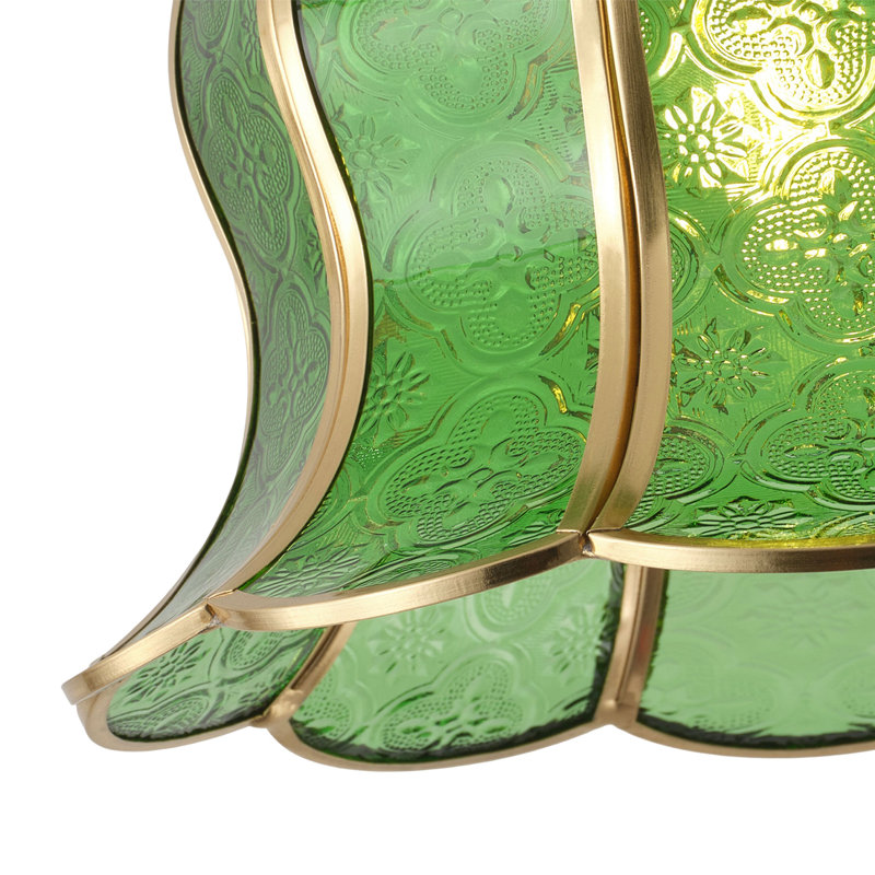Plafonnier encastré 1 lumière en fer vert à intensité variable