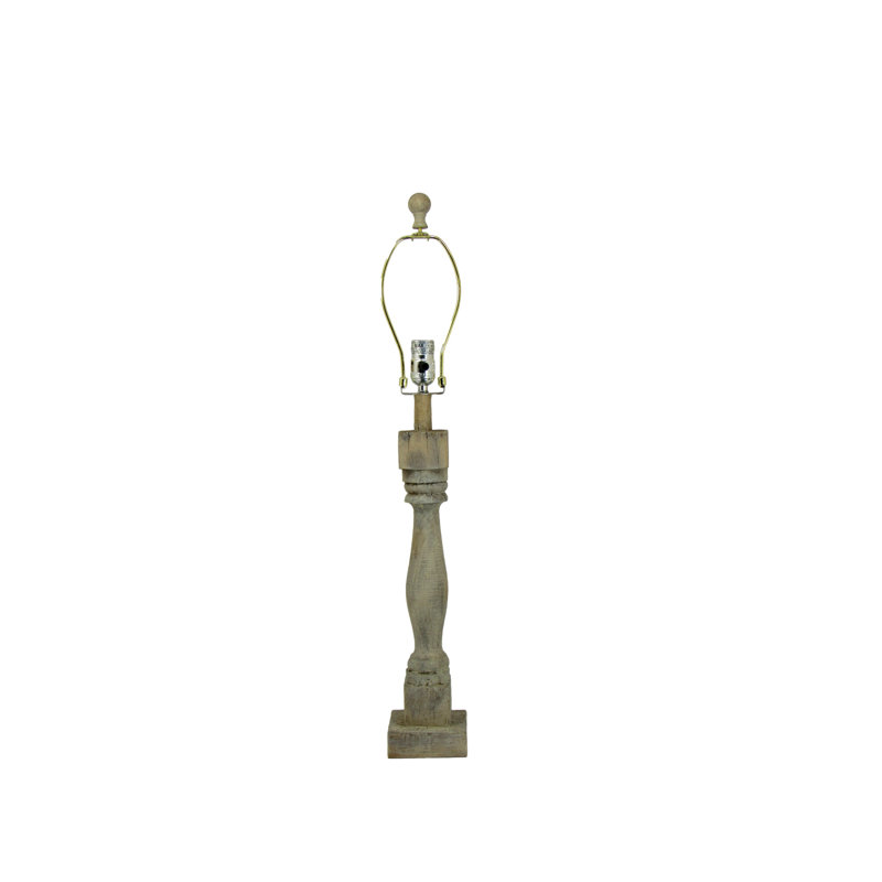 Whitewashed Spindle Table Lamp