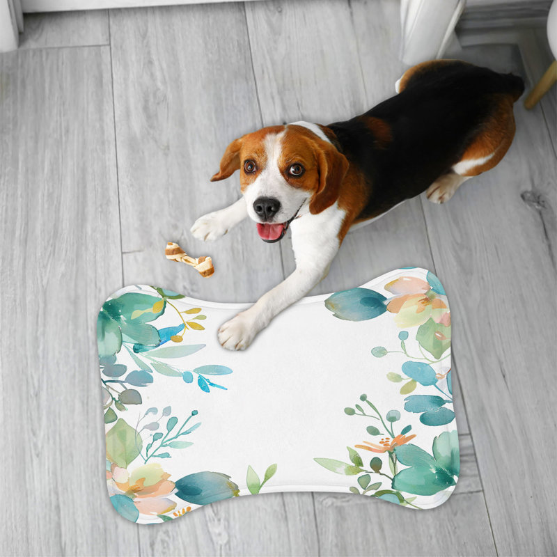Tapis aquarelle pastel à motif floral pastel 1 pièce