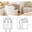 Tabouret de rangement large en bois blanc pour commode H 48,9 po x P 15,9 po x l 23,8 po