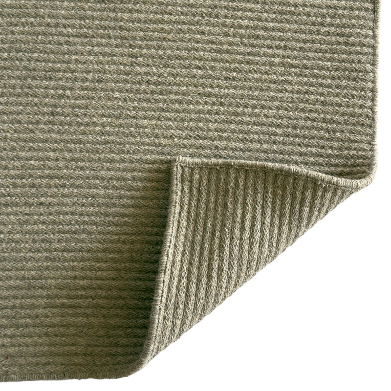 Tapis d'intérieur réversible en laine tressée Bristol, Beige, Rectangle 3' x 5'