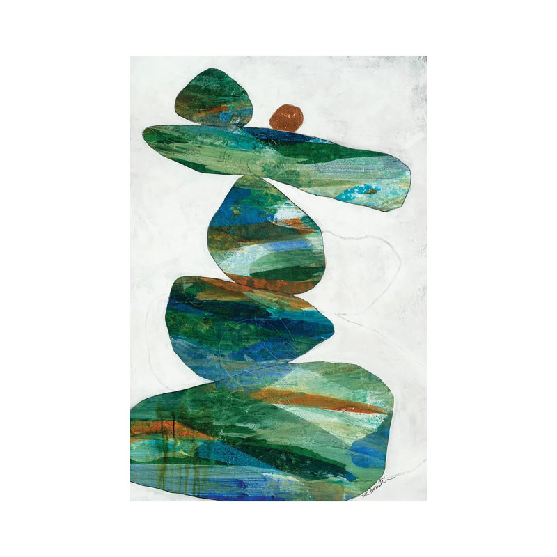Comment ils s'empilent II par Ruth Fromstein - impression sur toile tendue, H 26 po x l 18 po x P 1,5 po