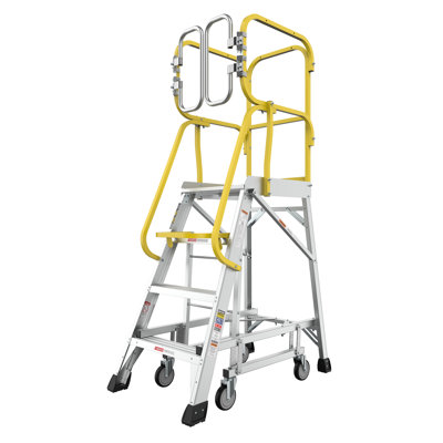 Échelle plateforme en aluminium 4 marches 375 lb