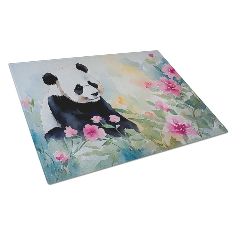 Panda Glass Cutting Board Large