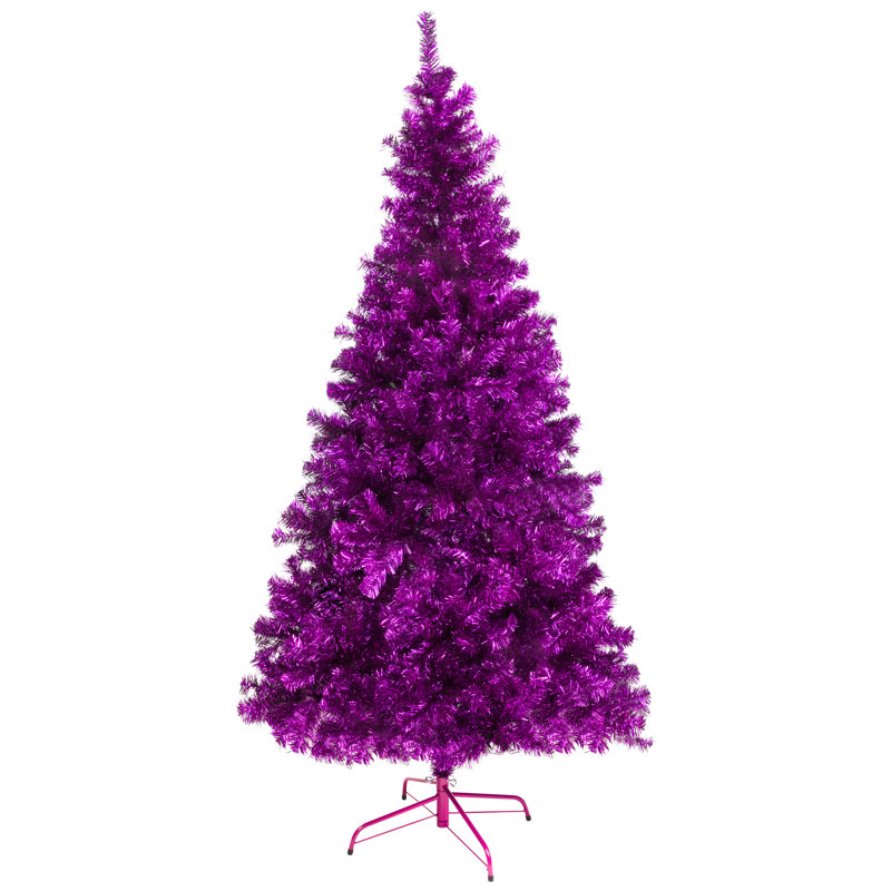 Arbre de Noël artificiel Tinsel - mauve, 7', Non pré-éclairé