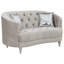 Causeuse grise grise contemporaine avec capitonnage