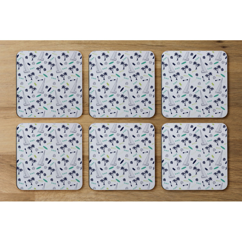 Square 6 Piece Coaster Set