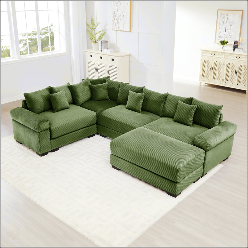 Canapé modulaire surdimensionné avec repose-pieds Cloud, L 116,9 po