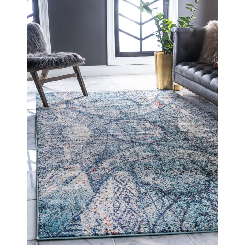 Dimonetta Washable Geometric Indoor Rug, Rectangle 5'1" x 8'