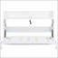 Lit escamotable simple TG avec bureau, lumière DEL et station de charge USB pour la vie moderne, blanc