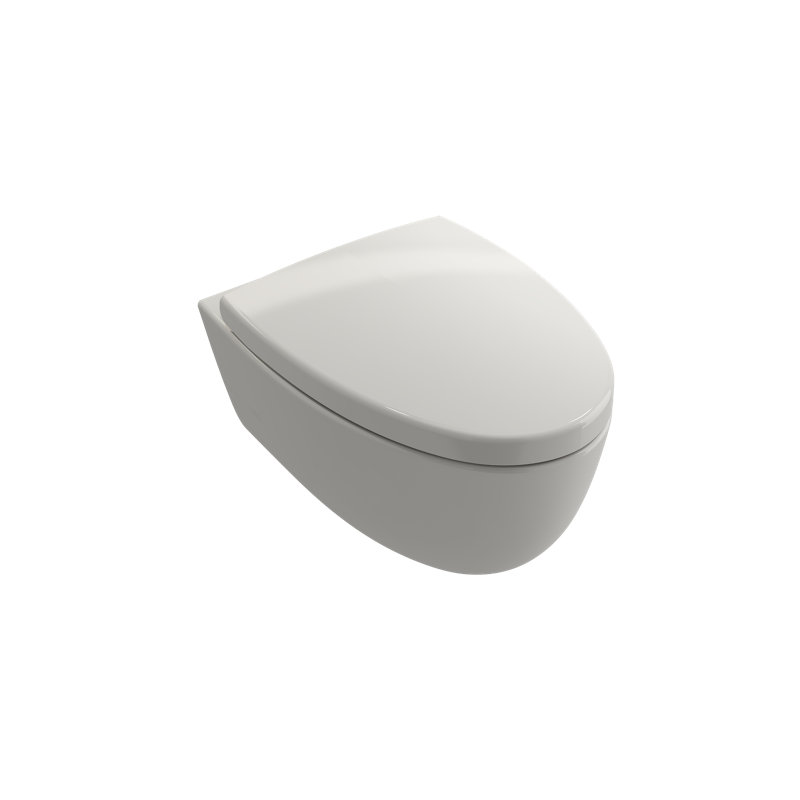 Cuvette de toilette allongée murale Milano, Biscuit
