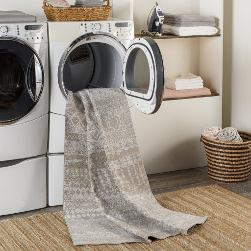 Tapis beige / gris Swampscott, Rectangle 9 pi 3 po x 12 pi