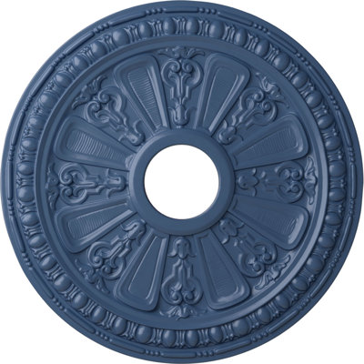 Endurathane Bailey Ceiling Medallion, 18 1/8"OD x 3/4"P (Fits Canopies up to 4"), Hand-Painted Brushed Mahogany Finish
