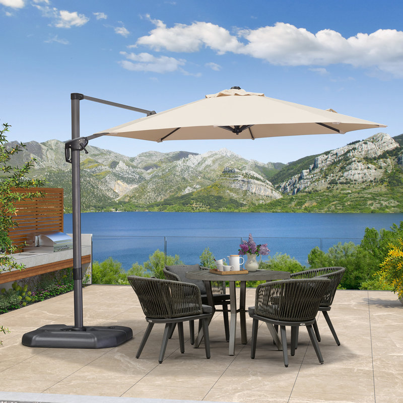 Cantilever Parasol, Beige, 274.3cm H x 304.8cm W x 304.8cm D