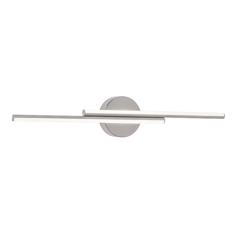 Applique murale pour salle de bain à 2 lumières DEL à intensité variable Gailen, Nickel satiné