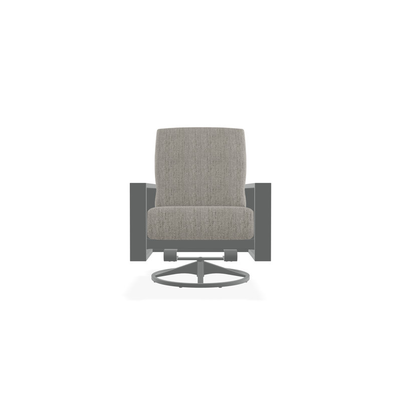 Larssen Deep Seating Cushion Swivel Rocker, Graphite, Thatch Ash