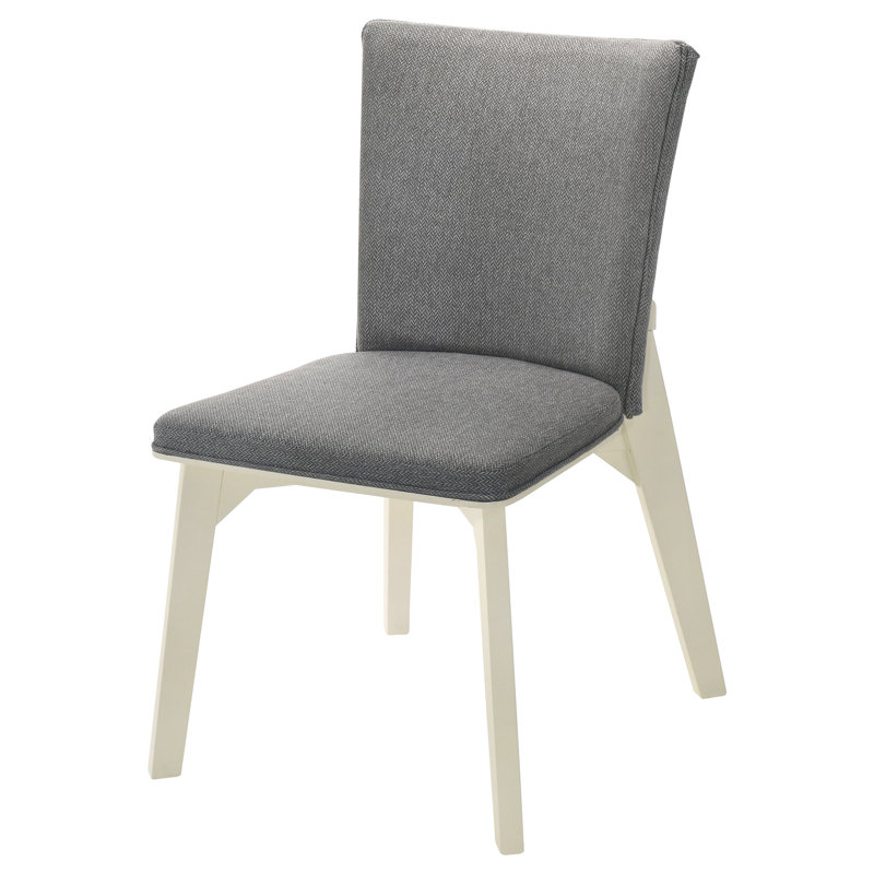 Chaises de salle à manger rembourrées grises et blanches de 2 pour la maison moderne rembourrée patinée