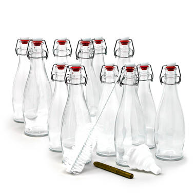 Joyjolt Reusable Glass Milk Bottle With Lid & Pourer - 64 Oz Water Or Juice  Bottles With Caps - Set Of 3 : Target