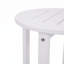 Table de bout blanche en PEHD pour l'extérieur, table de bout ronde pour terrasse toutes saisons 16 po