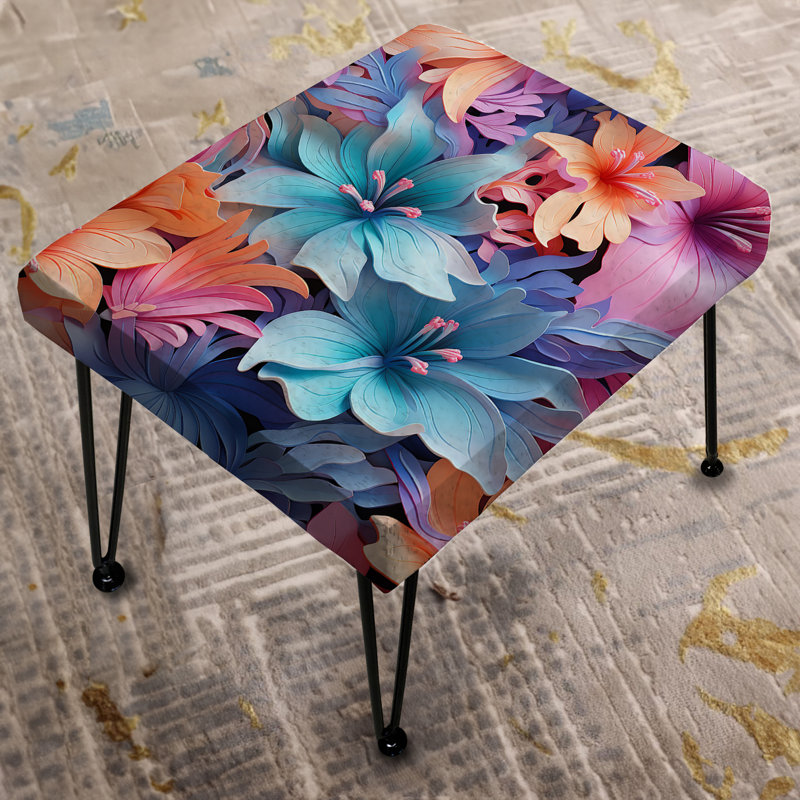 Tropical Dreamscape Iii Tropical Pattern - Tropical Rectangle Ottoman