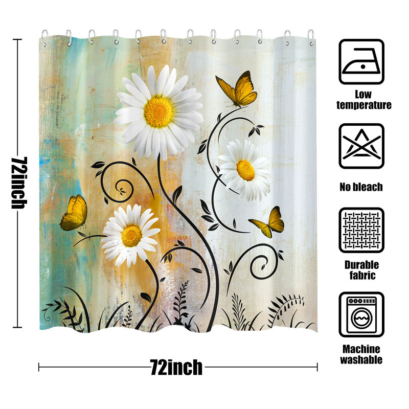Ensemble de rideaux avec crochets Daisy Butterfly