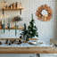 Faux Lighted Wheat Plastic 50cm Wreath