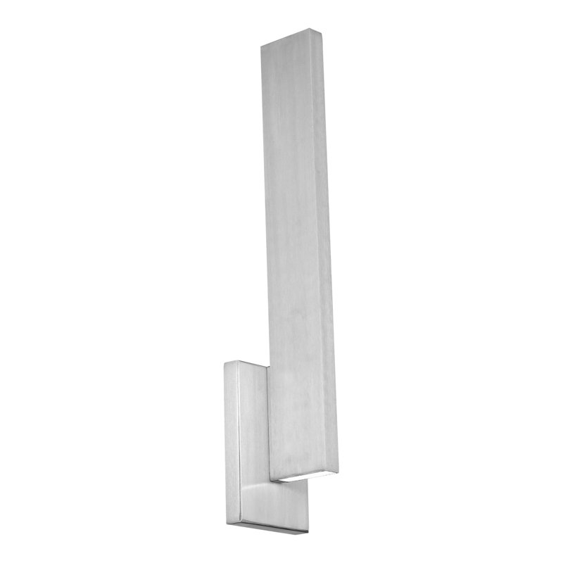 Sleek Mako LED Outdoor Wall Sconce in Brushed Aluminum