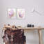 «Girls Glam Butterfly Wings», aquarelle dorée mauve, ensemble de 2 reproductions de giclées rustiques encadrées par Leticia Herrera-1387086065-1387086067
