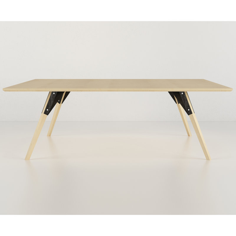 Table basse clarke, H 18 po x l 54 po x P 23 po, Érable, Noir
