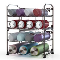 4-layer Stackable Water Bottle Organizer For Cabinet, Freezer