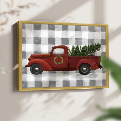 Buffalo Check Truck -Framed Print - Restickable