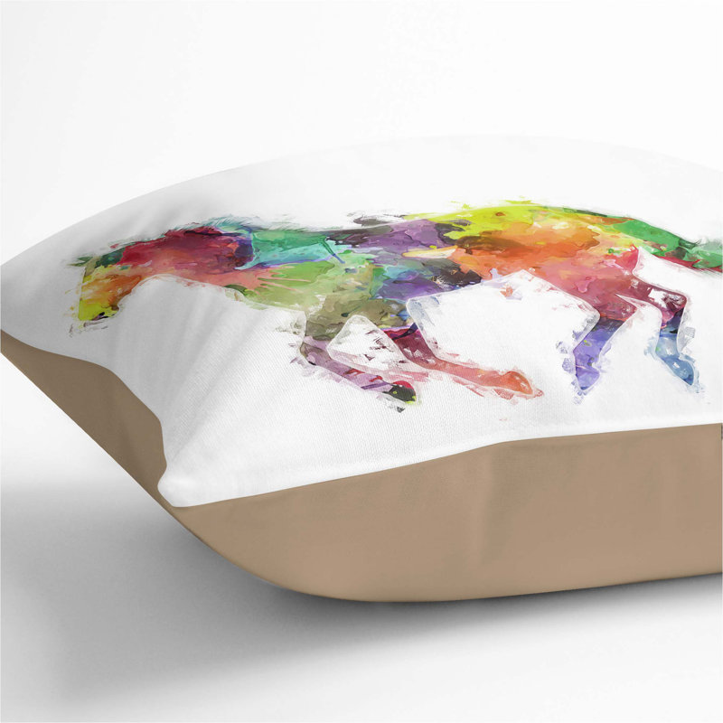 Square Throw Cushion, 40cm H x 40cm W x 15cm D, Stone